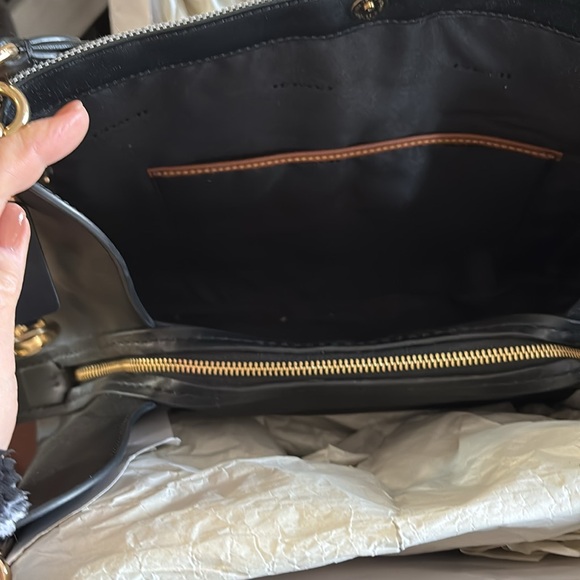 Coach satchel jacquard and leather NWT - Picture 7 of 11